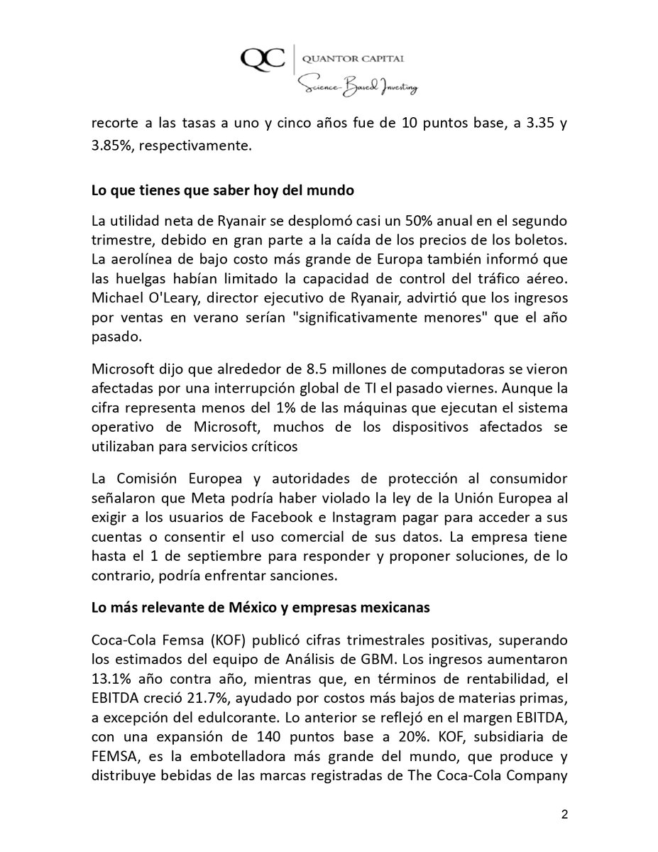 QuantorAdvisors's tweet photo. *Joe Biden anuncia que deja la contienda presidencial de US
*Esta semana se esperan los reportes de Alphabet, Tesla y Spotify, entre otros
*¿Caídas del mercado en periodos cortos de tiempo anticipan malos años de rendimientos?
#ScienceBasedInvesting
@jcachodiaz
@jcpueblita https://t.co/R6Mik2Zrnl