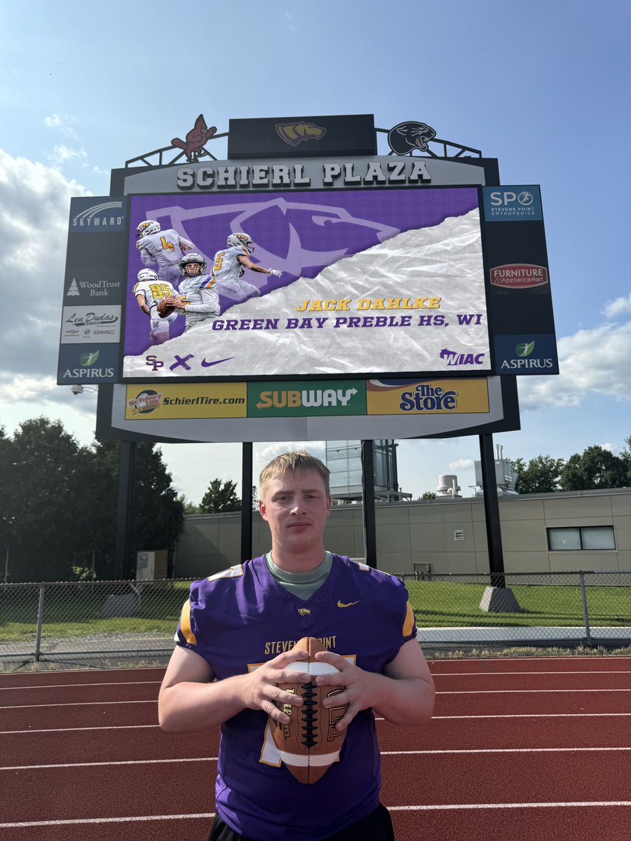 JackDahlke's tweet image. After a great call with @CoachVenne and  @shaunb8 and a great junior day, I’m proud to announce that I have received my first offer to play college football from UW Stevens Point!