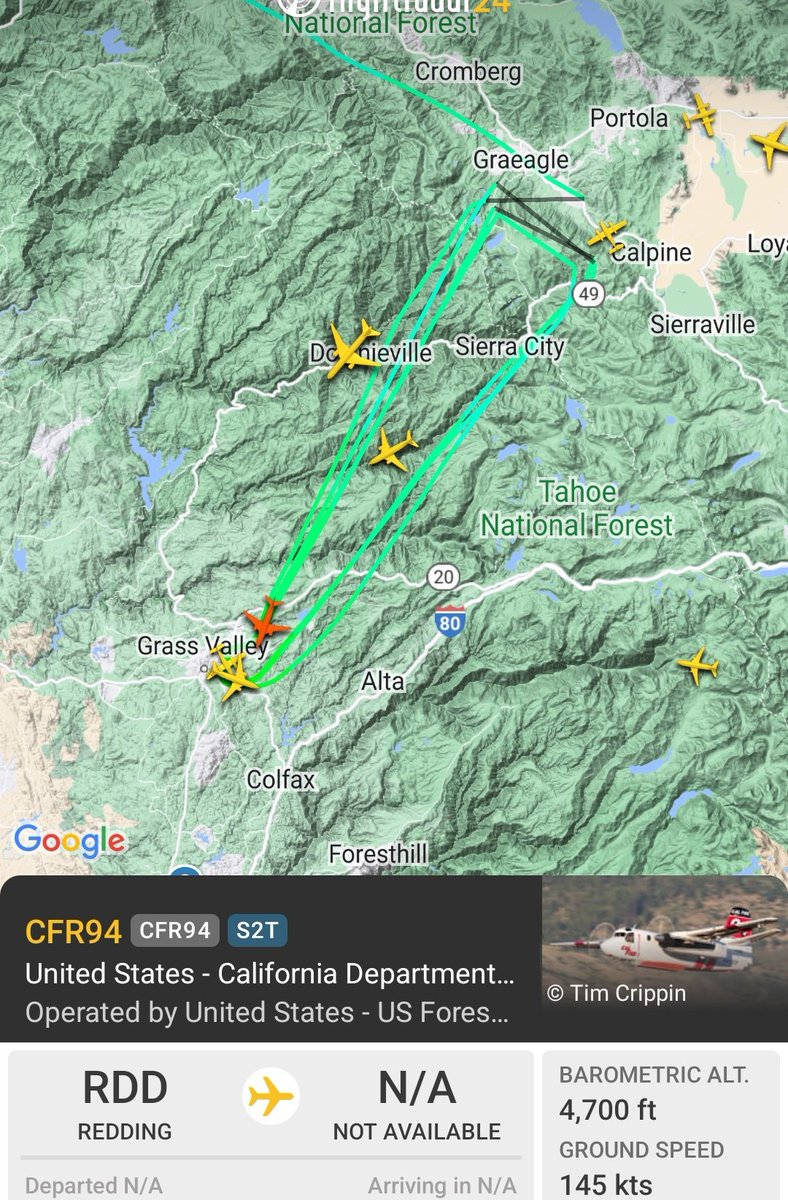 Elias_Funez's tweet image. Our local air tankers and TNF air Attack 17 working the #MillFire and #SmithFire in the Plumas National Forest. Pyrocumulous status. Tankers 88 and 89 reloading retardant from Reno air attack base. Others reloading from GV AA base. #theunionnow #fireseason2024 @TheUnion