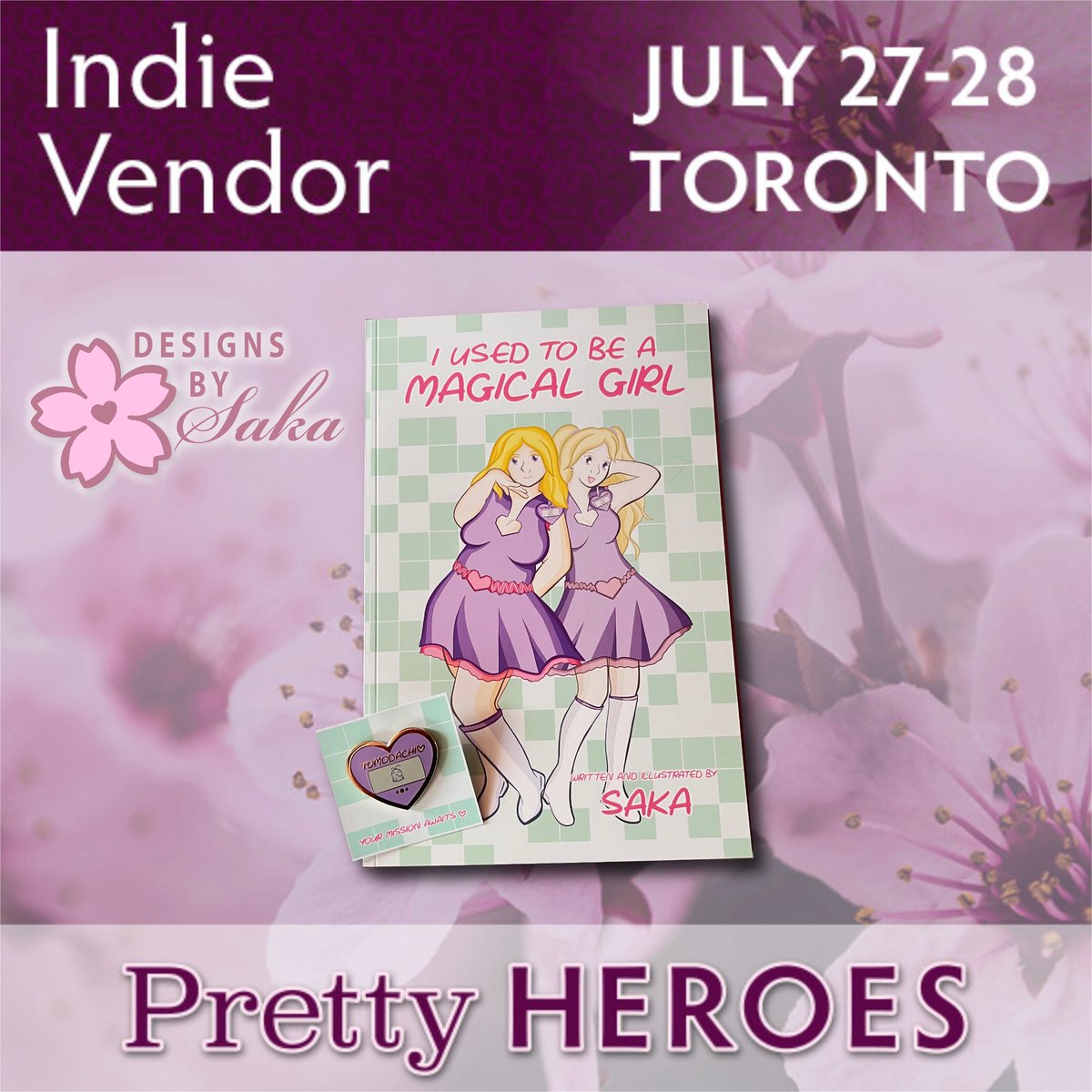 DesignsBySaka's tweet photo. TORONTO!
Come see me this weekend at @PrettyHeroes ✨ I’ll be at Table A45 with my brand new Graphic Novel “I Used To Be a Magical Girl”
Of course I’ll also have my pins, charm, and prints with me. So come down and say hi!!! 🩷🩷 https://t.co/vywuiBk8ud