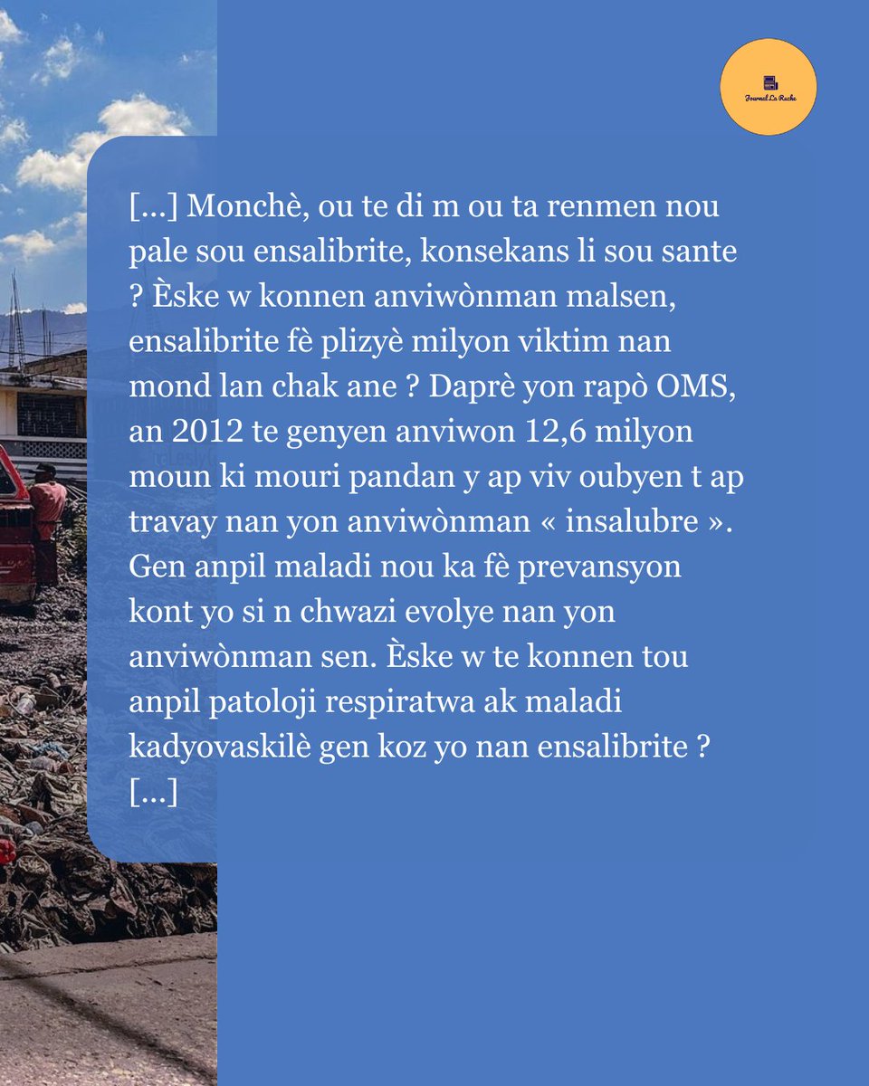 Journal_LaRuche's tweet photo. Wonf machin, klaksòn motosiklèt ak vwa ti machann k ap pwonmenn fè yon sèl nan lari a pou ofri yon espektak kakofoni gratis… Nou vandredi 19 jiyè 2024, nan Jeral Batay, presizeman nan ti wonpwen Kafou kat la, pa twò lwen vye poto metalik sa a ki konsève ankò dènye souvni yon... https://t.co/HUfWIymLMO
