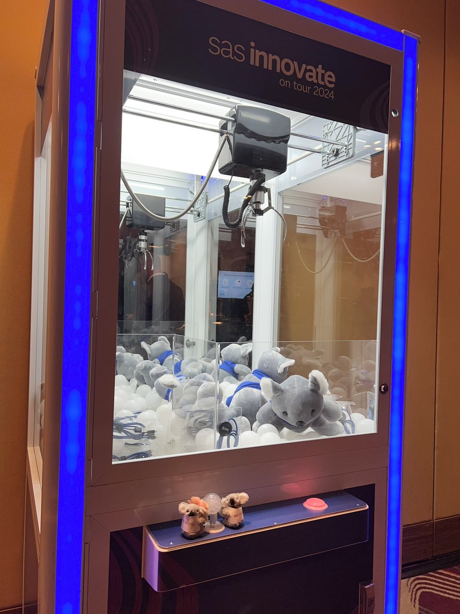 metacoda's tweet image. The @metacoda koala were excited to see @SASsoftware koala claw machine at #SASInnovateOnTour! 🐨🙌
They missed out in collecting one though 😢

#SASusers #SASpartners #metacoda #metacodakoala