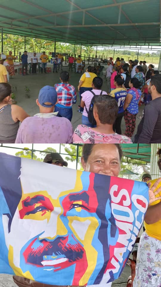 Continuamos la ruta de los Andes orientada por nuestro camarada y ministro <a href="/AngelPComuna/">Comunero Angel Prado</a>
Abordamos al Concejo Campesino Cayaurima  y a la A.C Productores socialistas Vencedores en #Merida con el objetivo de acompañar y fortalecer el Movimiento Popular.
Este 28J a la Victoria! 🐓