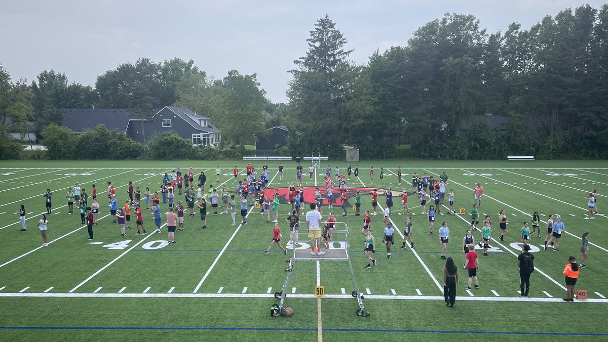 Home camp day 1 on the new aux field 😍