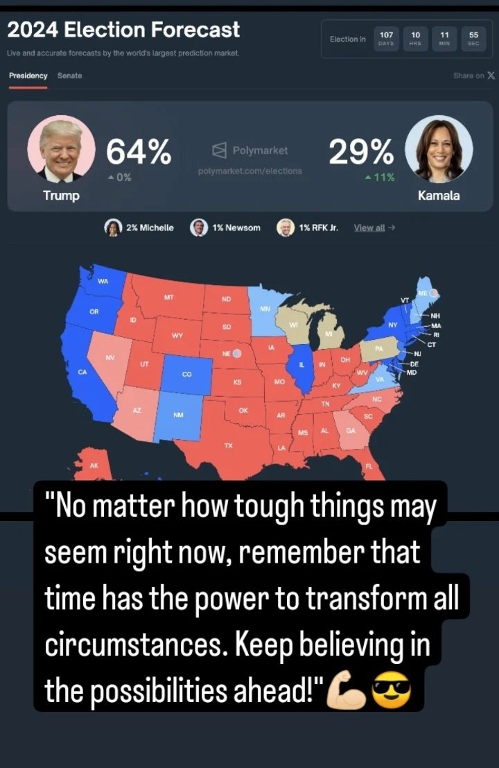 mcvivek's tweet photo. "No matter how tough things may seem right now, remember that time has the power to transform all circumstances. Keep believing in the possibilities ahead!"

#KamalaHarris #KamalaHasMyVote #Kamala2024 #KamalaNation #mcvivek #USElection2024 https://t.co/dYJLwyQX5y
