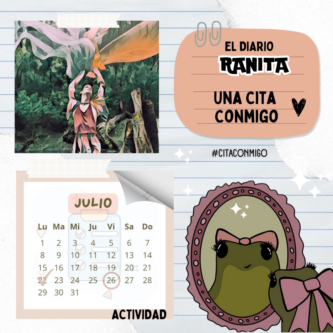 Iniciamos con la cuenta regresiva en el diario ranita!
Cuéntanos con fotos o comentarios que actividades harían en una cita con ustedes mismxs

META: 250 comentarios y no olvides utilizar la frase

CITA CONMIGO TEASER
#CitaConmigo #NelsonCarreras