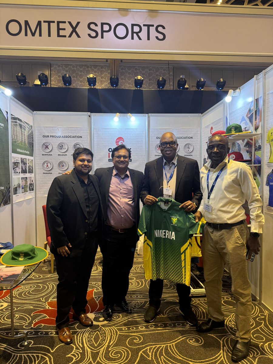 President Uyi Akpata of Nigeria Cricket Federation Approves Omtex Sportswear for Nigeria Cricket for the upcoming seasons👍 <a href="/NigeriaCricket/">Cricket Nigeria</a> <a href="/cricketnigeria/">Cricket Nigeria</a> <a href="/ICC/">ICC</a>