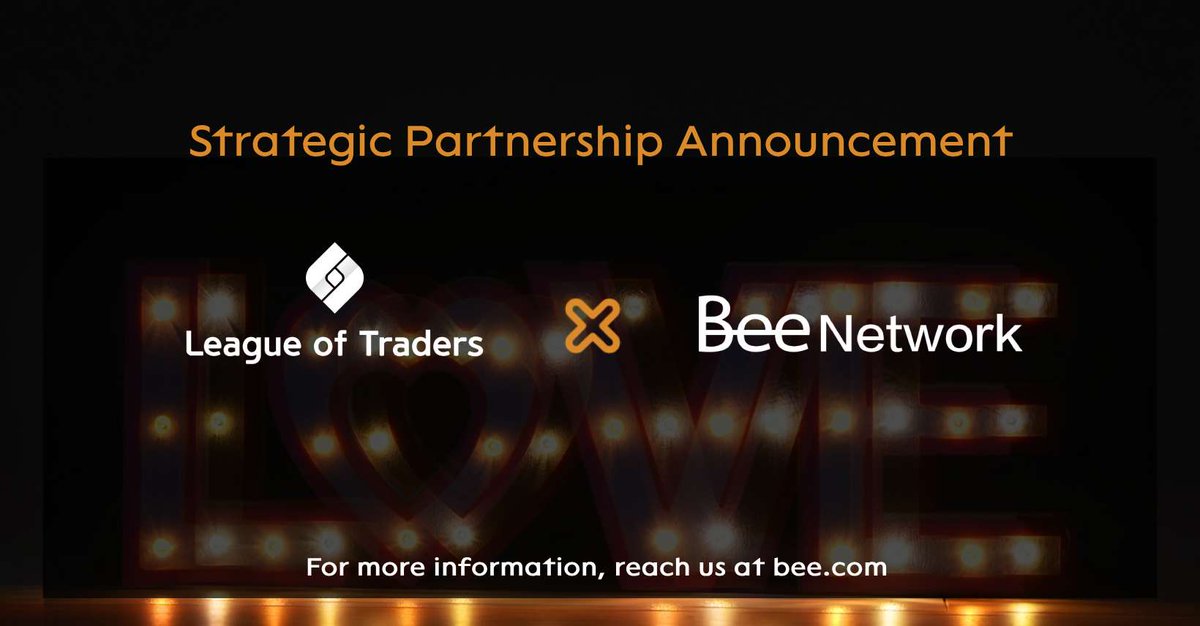 Bee Marketing (@beenetworkmktg) on Twitter photo We're thrilled to announce a landmark partnership between Bee Network and <a href="/leagueoftraders/">League of Traders</a>!
Follow <a href="/leagueoftraders/">League of Traders</a> to enter the draw for a chance to win a pool of rewards!
Don't miss this opportunity to be part of the winners!
#BeeNetwork #LeagueOfTraders We're thrilled to announce a landmark partnership between Bee Network and <a href="/leagueoftraders/">League of Traders</a>!
Follow <a href="/leagueoftraders/">League of Traders</a> to enter the draw for a chance to win a pool of rewards!
Don't miss this opportunity to be part of the winners!
#BeeNetwork #LeagueOfTraders