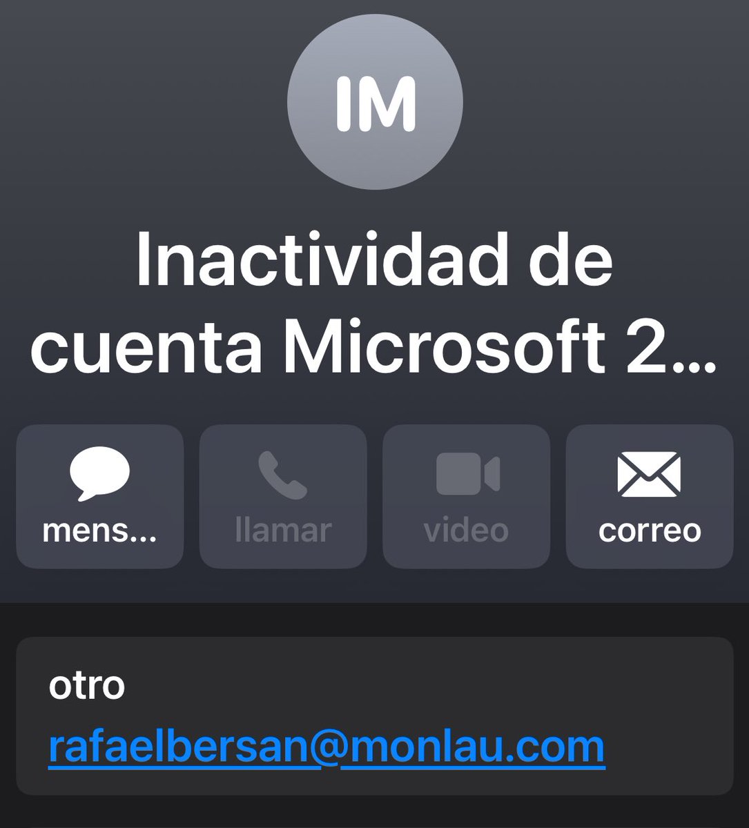 MrElDiablo8's tweet photo. #Alerta 🚨🚨

Amigos tengan CUIDADO con este tipo de correos, no abran ningún link, podrían robar sus datos. @Outlook https://t.co/8ojWQ0SfTg