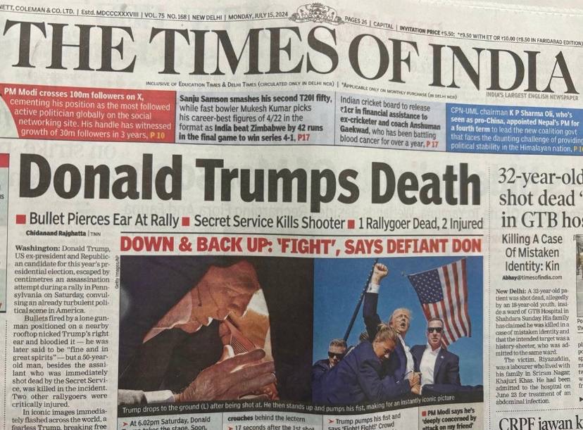 JackStr42679640's tweet photo. Look at the Headlines!!

JFK assassinated
JFK survived.

Trump assassinated
Trump survived.

Titanic sank.
Titanic passengers survive.

Are we on a TIME LOOP? https://t.co/YNBDlVuqJf