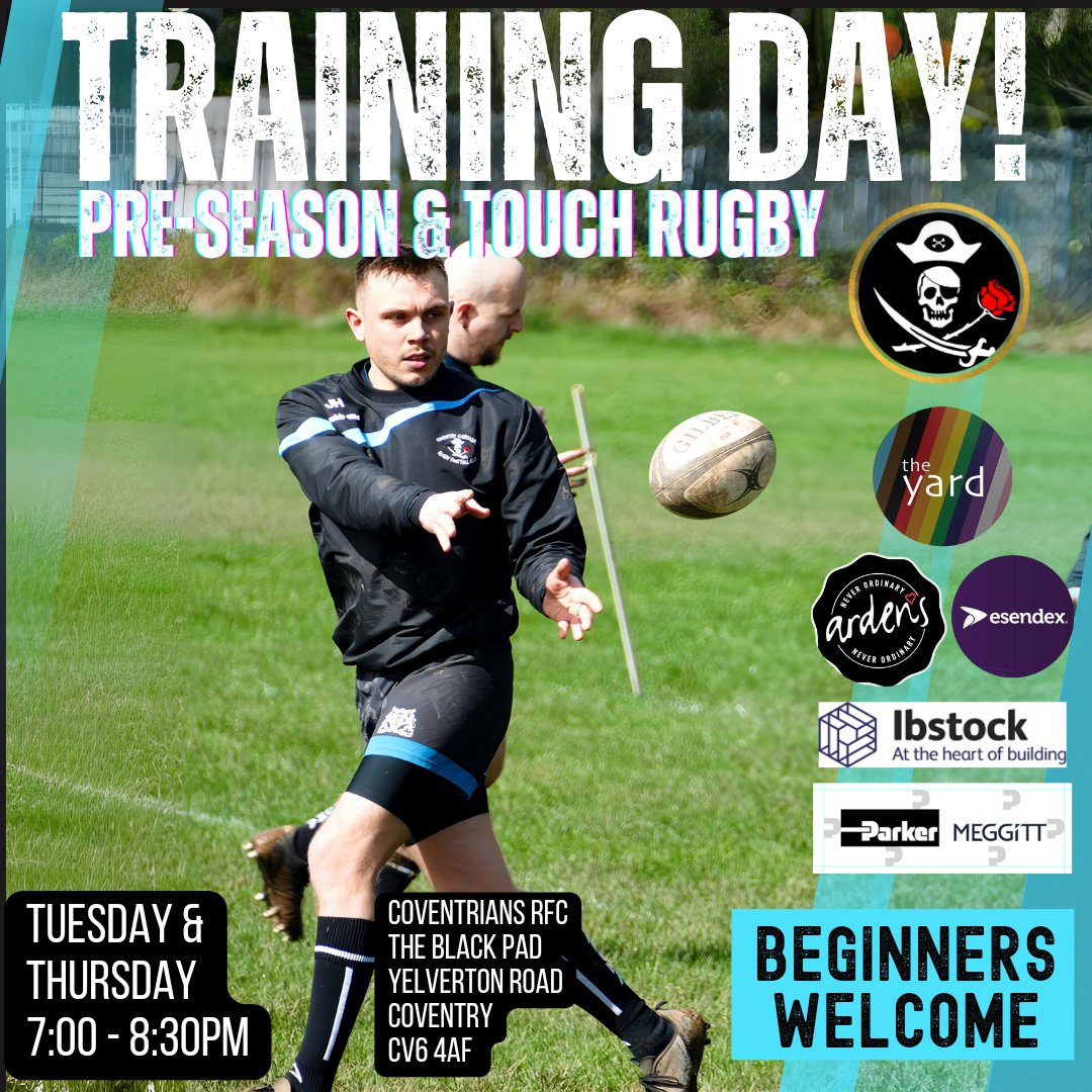 🏉 IT'S TRAINING DAY!🏴‍☠️

🏳️‍🌈 LGBTQ+ Inclusive Rugby Club
👥 Everyone Welcome 
❗Beginners Especially Welcome
 
🌟We promise a safe supportive environment to learn &amp; train

📧Message Us For More Information