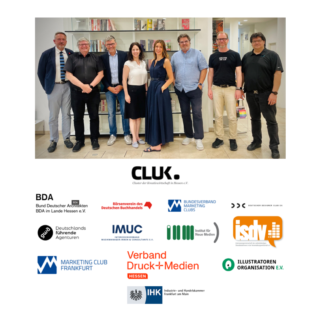 IHK Frankfurt am Main ist neues Mitglied im Cluster der Kreativwirtschaft in Hessen e.V. (CLUK).

Lest die gesamte Pressemitteilung des CLUK hier:
isdv.net/wp-content/upl…