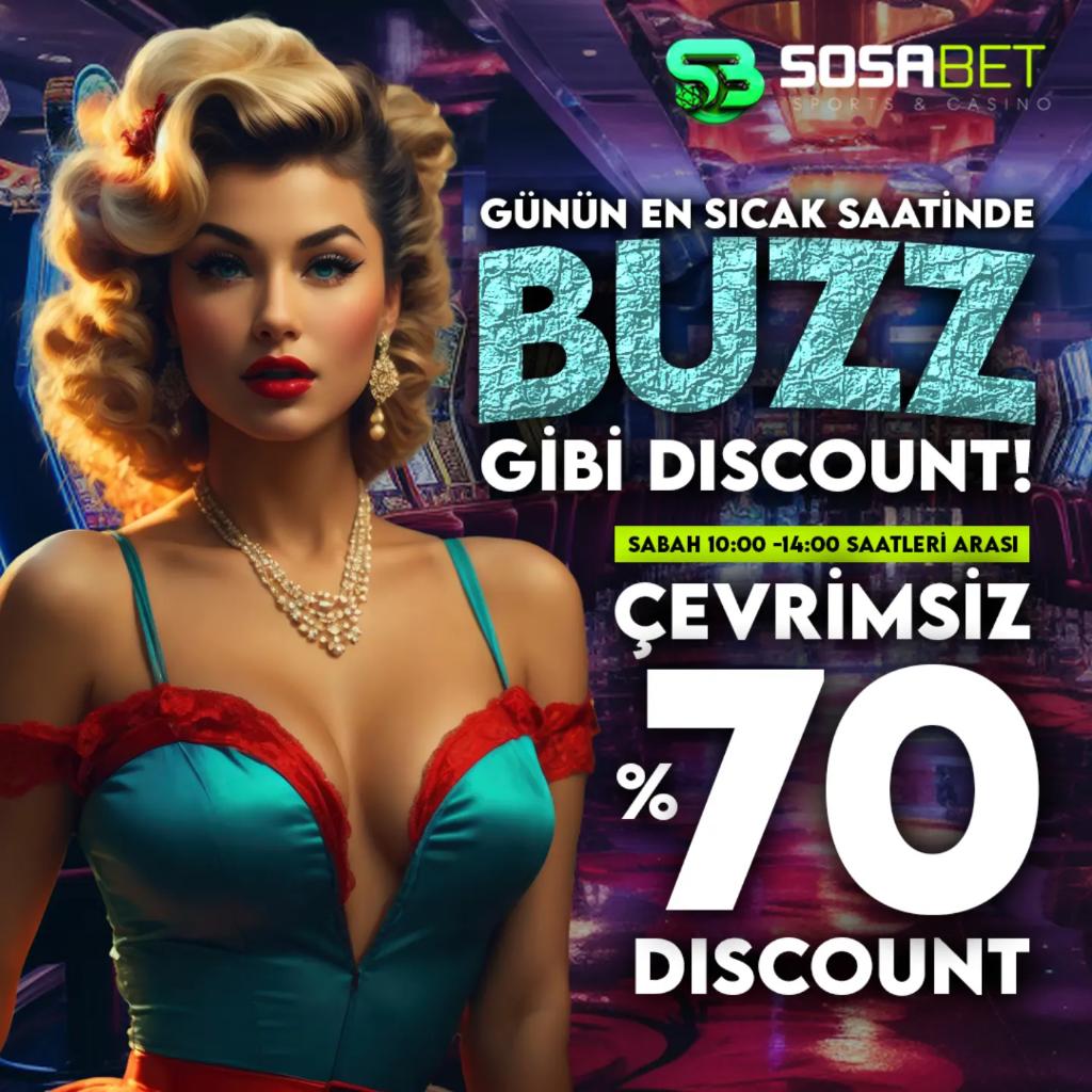 💵 GÜNÜN EN SICAK SAATİNDE 
BUZZZZ GİBİ DİSCOUNT 💵

✅ SABAH 10:00 - 14:00 SAATLERİ ARASI
ÇEVRİMSİZ %70 DİSCOUNT 🤑