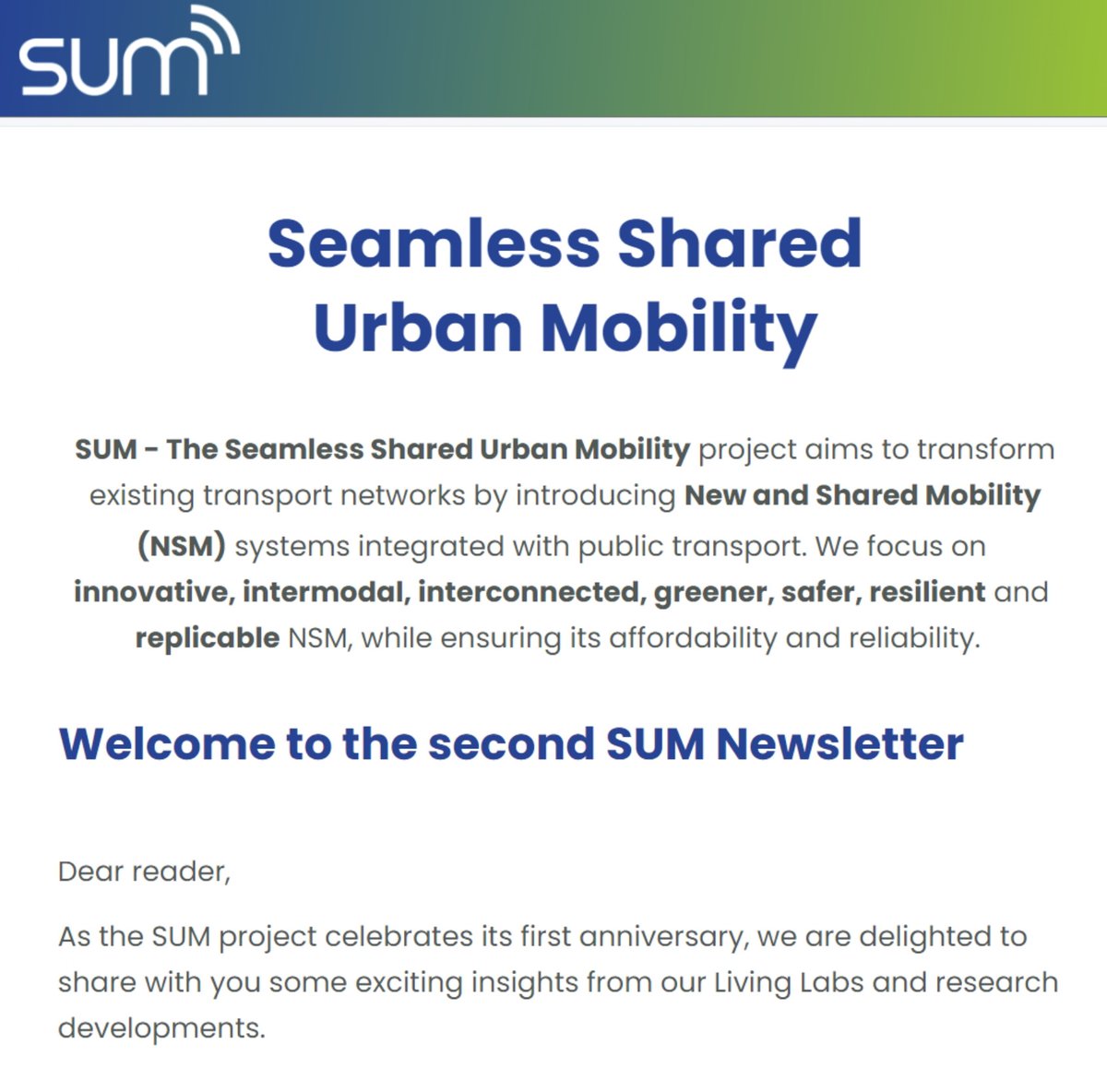 SUM Project (@sumprojecthoeu) on Twitter photo The second <a href="/SUMProjectHoEU/">SUM Project</a> #Newsletter is here!
👉READ IT HERE: lnkd.in/ey8RErJV
👉Register here: lnkd.in/e9DUY9CW
Check our website💻bit.ly/3RPuMMF The second <a href="/SUMProjectHoEU/">SUM Project</a> #Newsletter is here!
👉READ IT HERE: lnkd.in/ey8RErJV
👉Register here: lnkd.in/e9DUY9CW
Check our website💻bit.ly/3RPuMMF