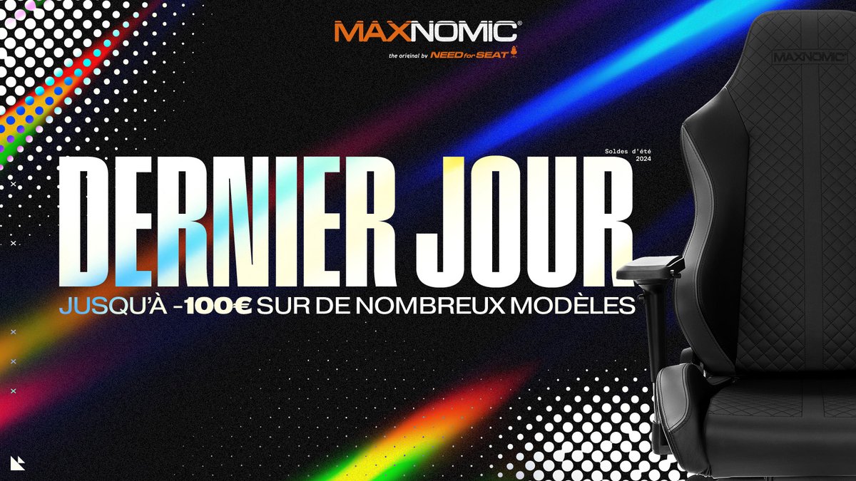 ⏱️ TIC TAC ⏱️

Dernières heures pour profiter des soldes d’été MAXNOMIC® !
Fonce vite prendre ton siège avant la fin des promos 😱

C’est maintenant ou jamais 👉 bit.ly/4cXVjji
