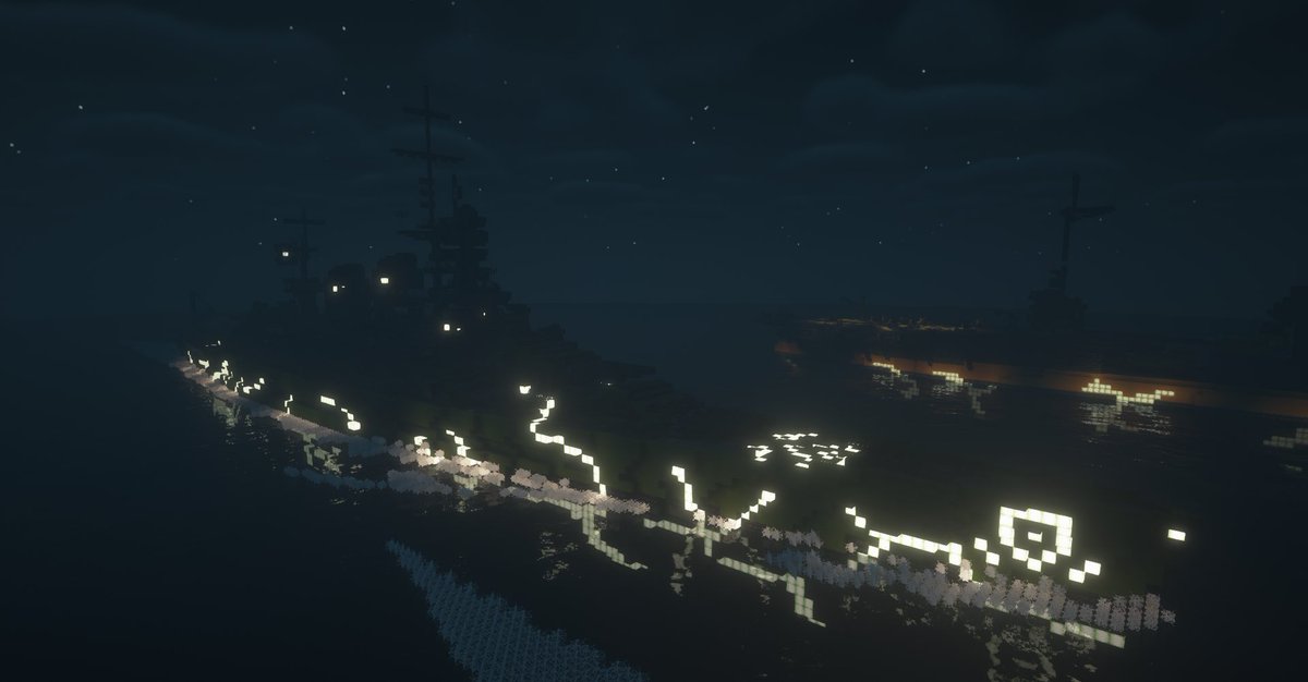 katohata's tweet photo. #夏祭り観艦式2024
#Minecraft #Minecraft軍事部　#マイクラ
ヴィットリオ・ヴェネト級戦艦
４番艦　ローマ https://t.co/tpMpXY9854