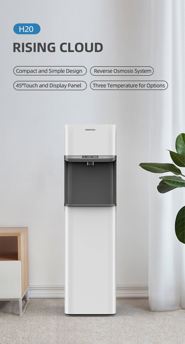 HIDROTEK_HQ's tweet photo. Upgrade your space with Hidrotek H20. Stylish vertical design, magnetic door for easy replace filters, and convenient touch control. 
#DesignInnovation #Hidrotek #WaterDispenser
💌https://t.co/0Sfgfmw2U5 https://t.co/4jDltPidbR