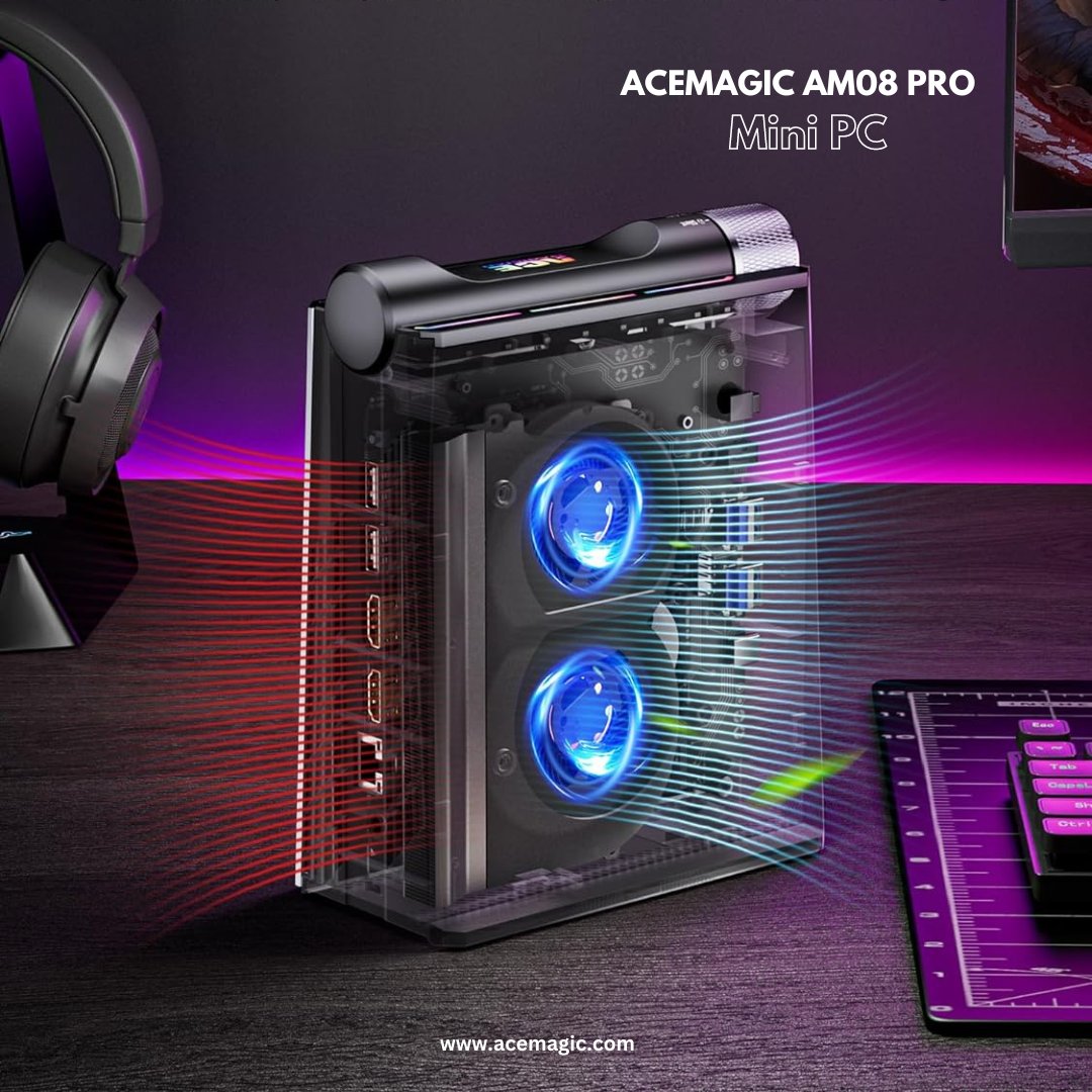 Acemagic_MiniPC's tweet photo. #ACEMAGICAM08PRO #MiniPC AMD Ryzen 9™ 6900HX with Built-In Dual Fans For High Efficiency Cooling System!!! ☢💨😲
ACEMAGIC new generation AM08pro mini #gamingPC is specially equipped with dual fans. We have upgraded the fan & cooling pipes & other components to provide more efficient & faster heat dissipation for intense gaming! 🖥️🎮💥

https://t.co/3OyhSwSsJq

#acemagicminipc #gaming #acemagicpc