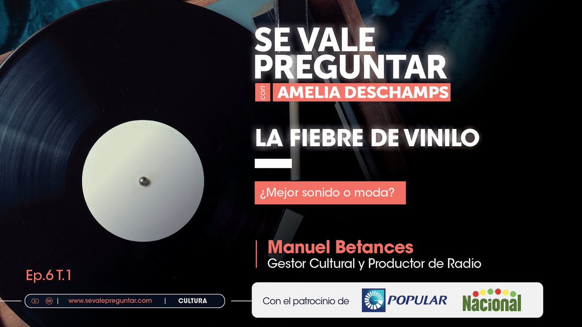 ¿Por qué el vinilo está de vuelta? 🎶🔥

¿Moda, nostalgia o superioridad sonora?

Respondemos estas preguntas en el nuevo episodio de Se Vale Preguntar con @ameliadeschamps quien conversa con Manuel Betances, gestor cultural y productor radial.

youtube.com/watch?v=OBBsTe…