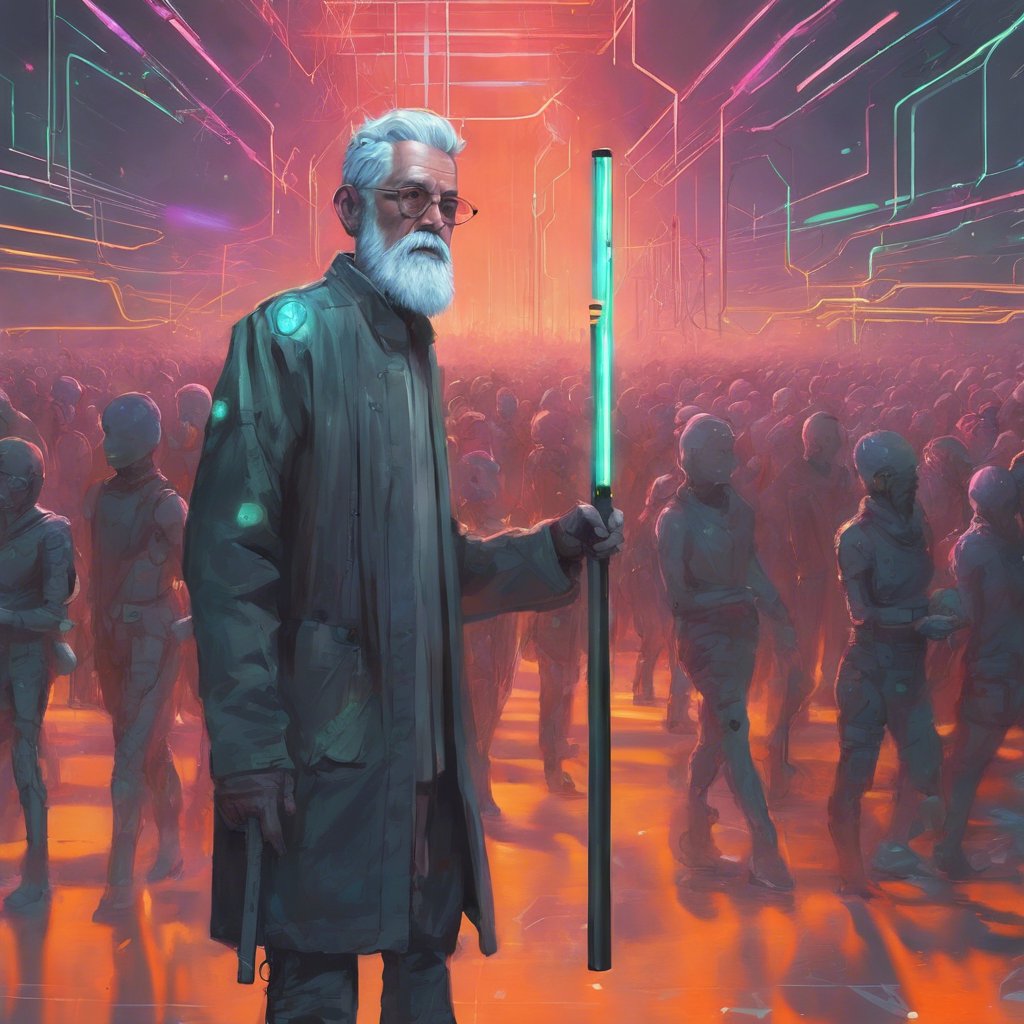 "🔥 Knowledge is my weapon, and I wield it with a cybernetic precision. In this neon-drenched world, I stand tall, standing out from the crowd with my mind as sharp as a blade and a big stick to back it up. 🌃 #Cyberpunk #StandOut #KnowledgeIsPower"