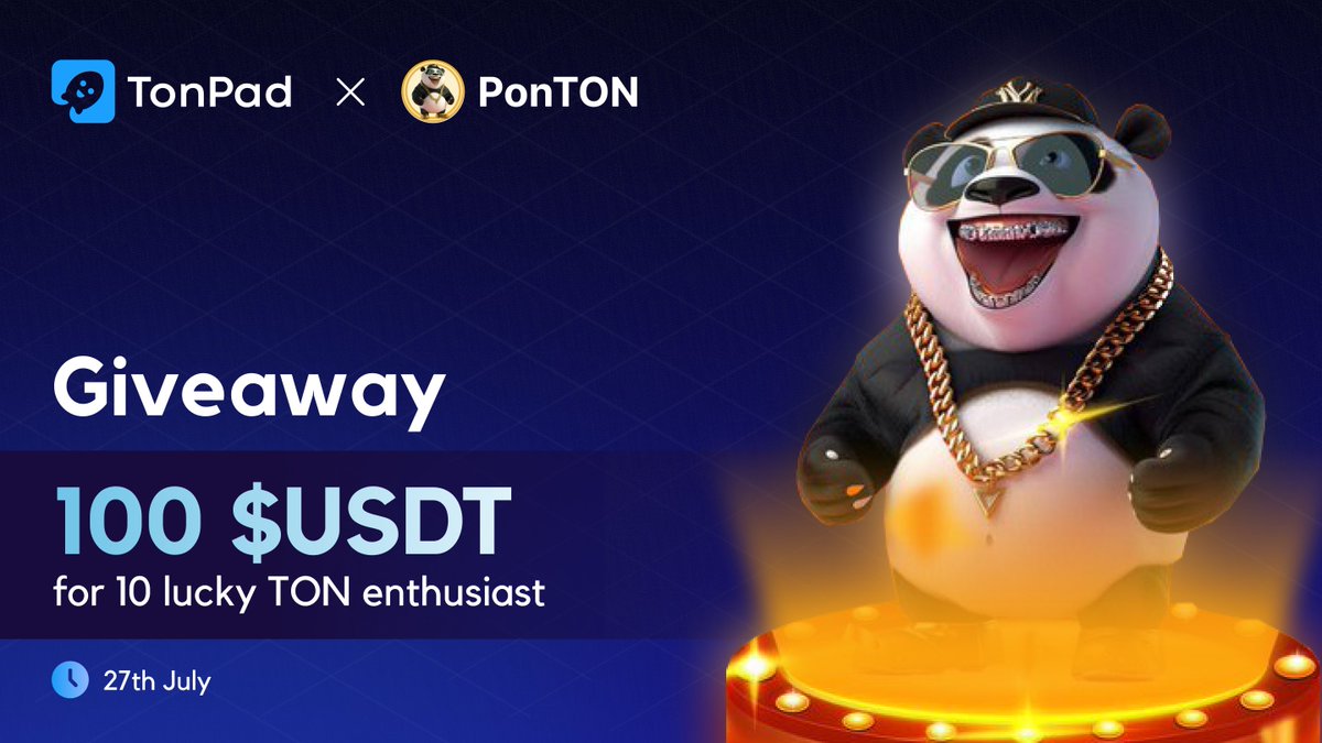 TONpad (@ton_launchpad) on Twitter photo 🎆 TONpad x <a href="/PonTONgame/">Crypto Gonza</a>
Partnership Celebration Giveaway 🎆
🥳 Follow these simple steps for a chance to win:
1️⃣ Follow Us & <a href="/PonTONgame/">Crypto Gonza</a>
2️⃣ Like & Retweet
3️⃣ Tag 3 Friends and Leave your TON Wallet Address in the Reply
🎁 $100 USDT for 10 Lucky participants
⌛️ Deadline: 🎆 TONpad x <a href="/PonTONgame/">Crypto Gonza</a>
Partnership Celebration Giveaway 🎆
🥳 Follow these simple steps for a chance to win:
1️⃣ Follow Us & <a href="/PonTONgame/">Crypto Gonza</a>
2️⃣ Like & Retweet
3️⃣ Tag 3 Friends and Leave your TON Wallet Address in the Reply
🎁 $100 USDT for 10 Lucky participants
⌛️ Deadline: