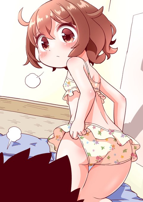 新しい水着をお披露目したいヒナちゃんと 見るからにはアングルにこだわりたいリクくん。 せっかくなので色塗りました😆