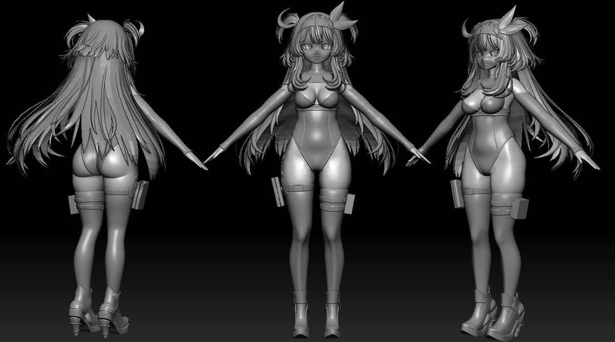 Thought I'd share my next outfit I have been working for use in #VRChat! I decided to use the Selestia base again by JINGO. I am going to enjoy the texturing/shader process so much