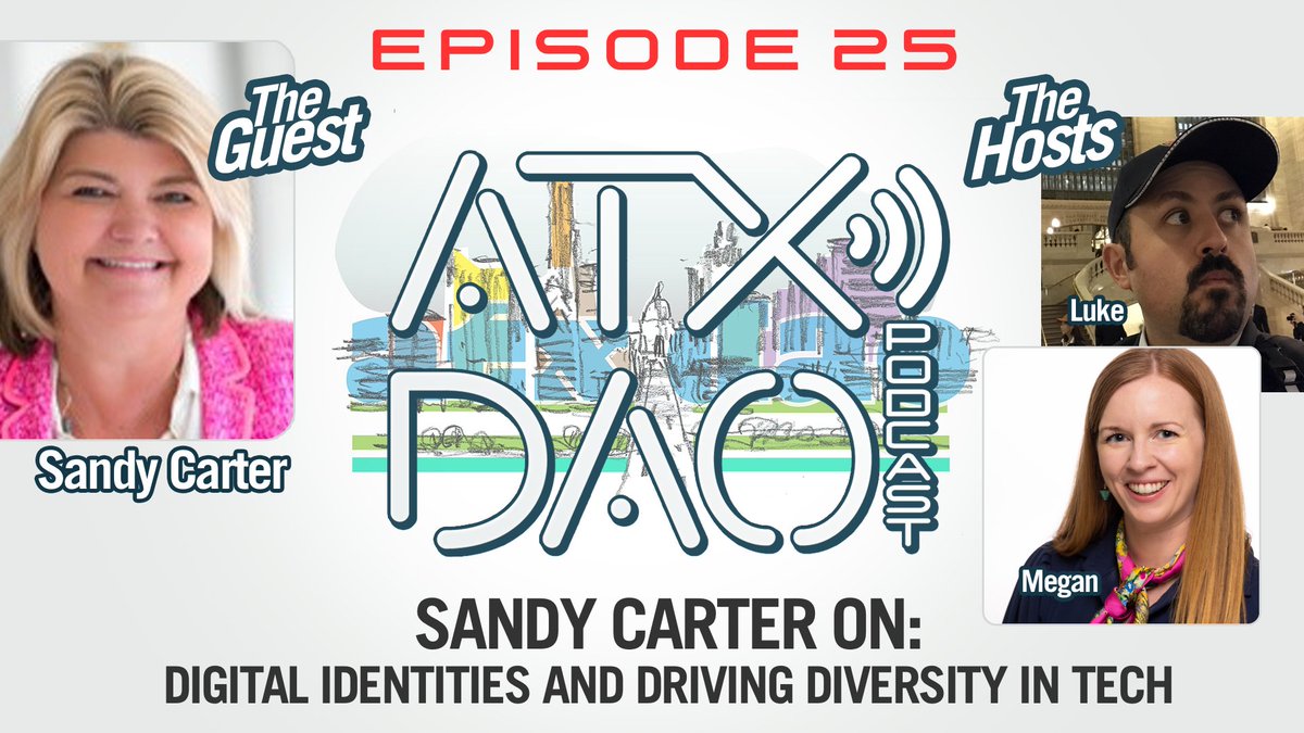 ATX DAO (@atxdao) on Twitter photo 🎙️New ATX DAO Podcast Episode🎙️
This week <a href="/MegNogATX/">Megan Murray</a> and <a href="/luke152/">Luke152</a> chat with <a href="/sandy_carter/">Sandy.ATH; gm.Brave</a>, COO of <a href="/unstoppableweb/">Unstoppable Domains</a>, to discuss the future of digital identity and the importance of women in tech. Don’t miss her insights on blockchain innovation and building a more inclusive Web3 🎙️New ATX DAO Podcast Episode🎙️
This week <a href="/MegNogATX/">Megan Murray</a> and <a href="/luke152/">Luke152</a> chat with <a href="/sandy_carter/">Sandy.ATH; gm.Brave</a>, COO of <a href="/unstoppableweb/">Unstoppable Domains</a>, to discuss the future of digital identity and the importance of women in tech. Don’t miss her insights on blockchain innovation and building a more inclusive Web3