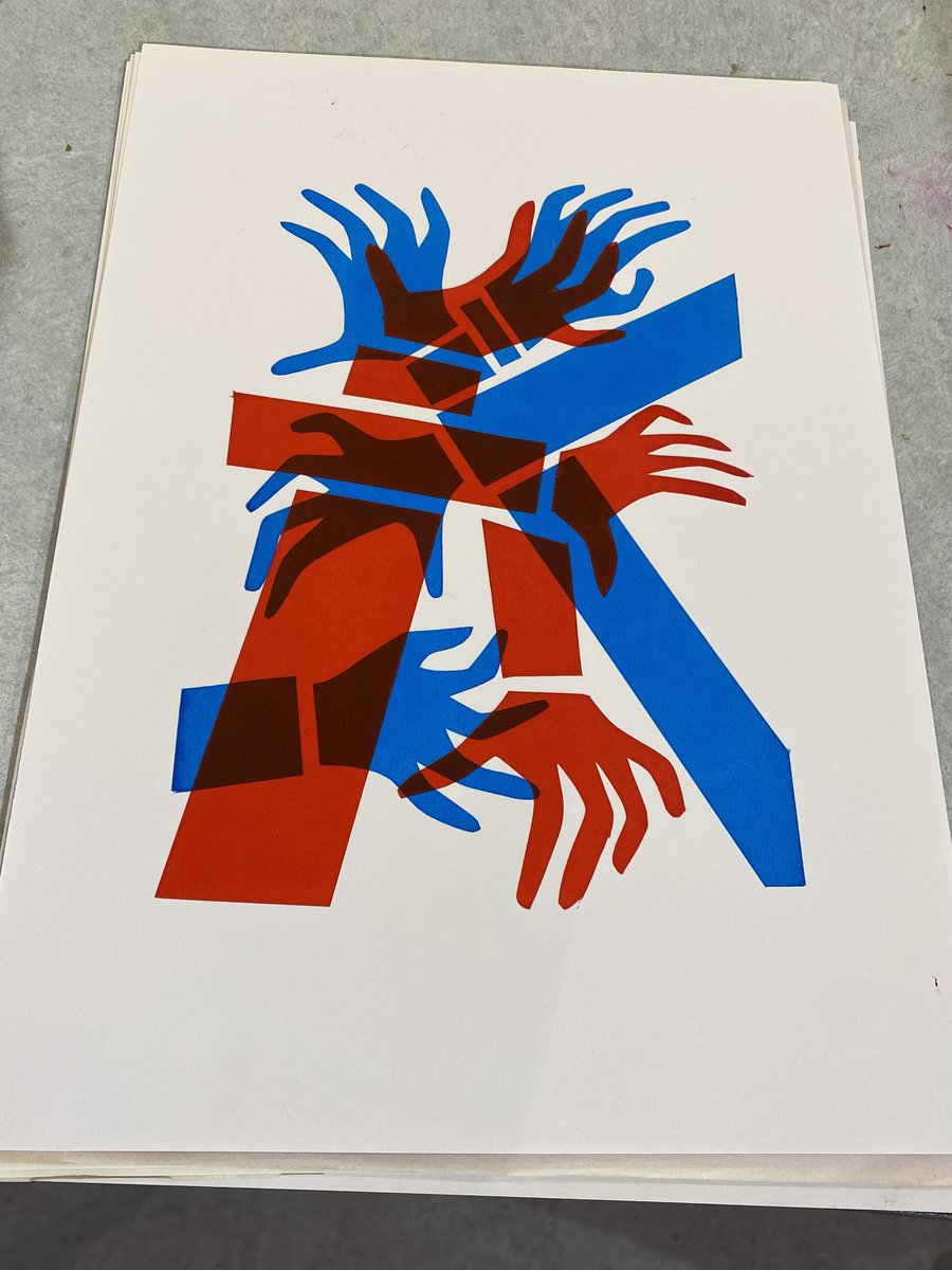 Some of the fantastic prints made in February’s Abstract Screenprint workshop at the ⁦<a href="/rbsagallery/">RBSA Gallery</a>⁩. The next workshop is on Saturday the 10th of August &amp; there are a few places left. It’s a great introduction to #screenprint &amp; perfect if you’re not confident at drawing.