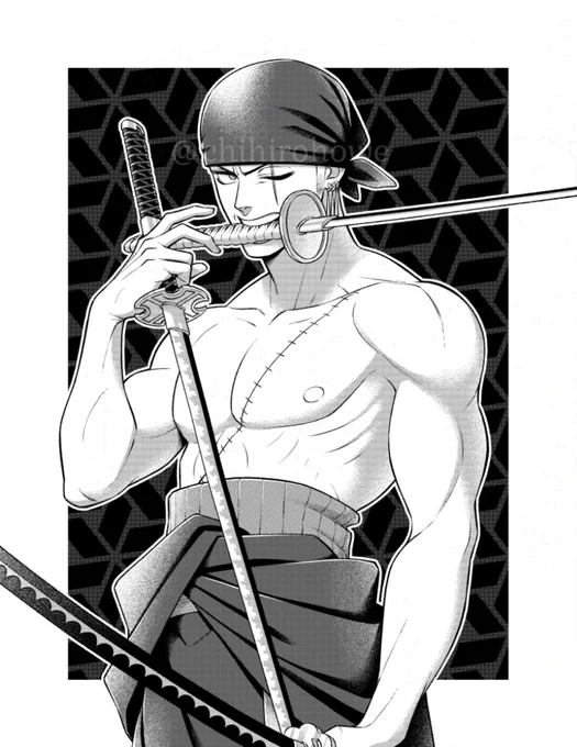 男性キャラ練習
今週はゾロ
男性の筋肉もっと上手く描けるようになりたい… 