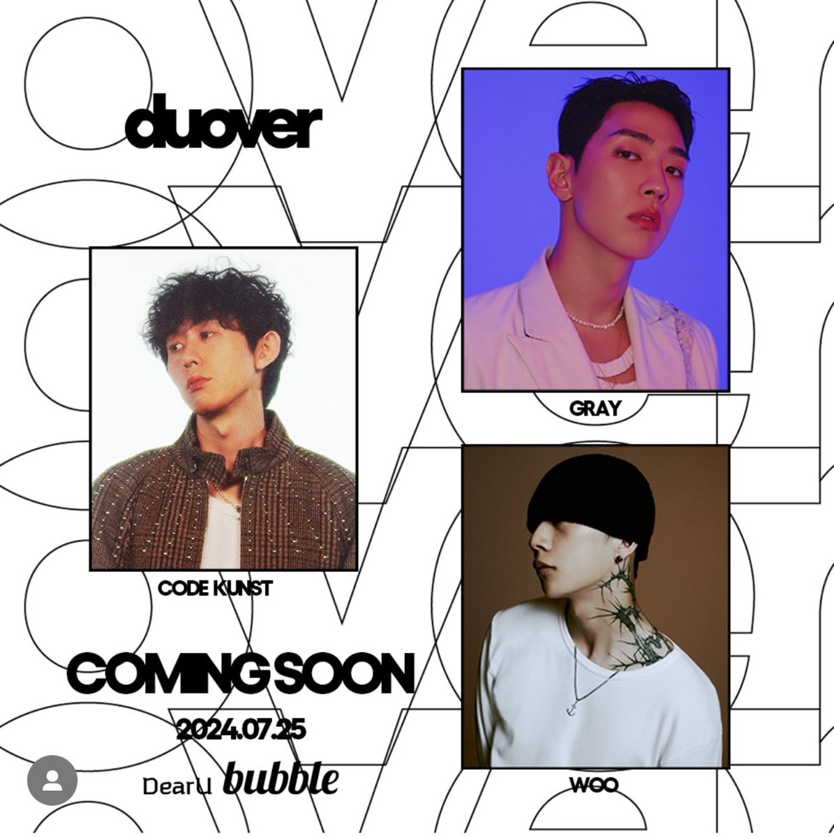 Gray, Woo and Code kunst will join Bubble on July 25th at 11 AM (KST)
📱IOS: apps.apple.com/th/app/bubble-…
#Codekunst #Woowonjae #Callmegray #Duover
