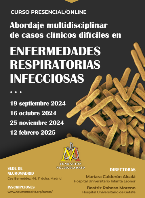 No os perdáis este curso sobre abordaje multidisciplonar de casos clínicos dificiles en enfermedades respiratorias infecciosas.

Enviadnos casos clínicos, os dejo abajo el email!! El caso clínico elegido tiene un premio de 300 euros 👌😊

#neumo <a href="/NeumoMadrid/">Neumomadrid</a>