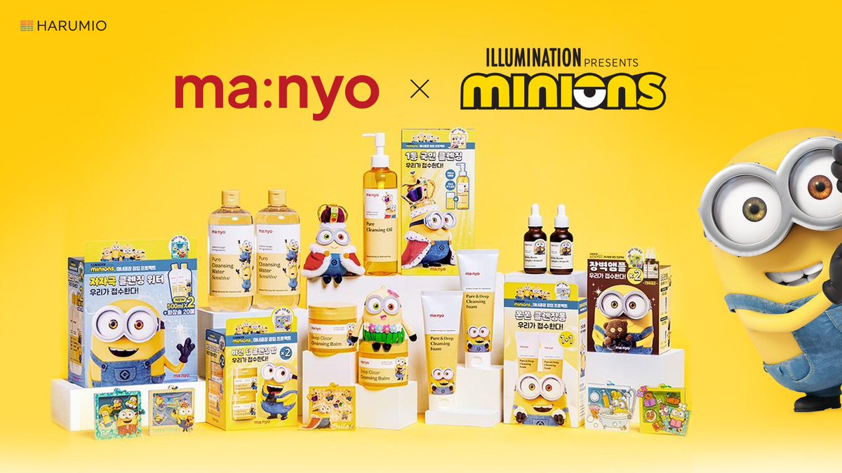 HarumioKorea's tweet photo. Join the #Minions ' skincare squad!✨
Limited edition Manyo Factory x Minions cleansers & ampoules!
Shop now: https://t.co/0vPZjRAwlJ
#ManyoFactory #skincare https://t.co/1FmAhWfuw2