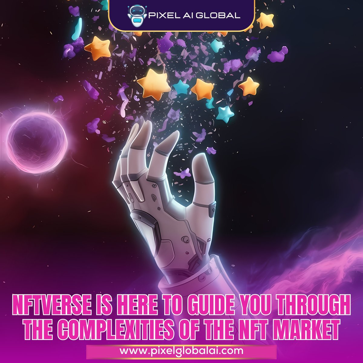 PixelGlobalai's tweet photo. NFTVerse is here to guide you through the complexities of the NFT market.
Our startup provides up-to-date information and expert analysis to help you succeed in crypto finance.
Join our community today!
#NFTs #CryptoFinance #MarketAnalysis #DigitalAssets #CommunitySupport https://t.co/RlOxAcam6L