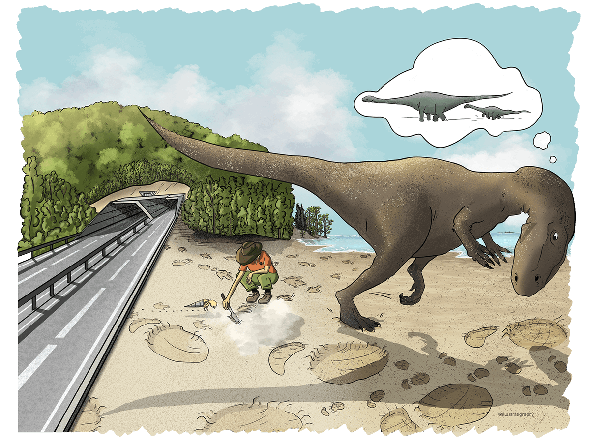 JURASSICAMuseum's tweet photo. Grâce au financement #SwissCollNet octroyé par la @scnatCH, nous allons bientôt pouvoir mettre en ligne l'une des plus grandes collections de traces de dinosaures 🦕🦖 au monde :
https://t.co/0EoCHiNB9g
(illustration : @LucieThibaut_ / photos : Serge Voisard, Michel Cattin) https://t.co/30riX3yUD0