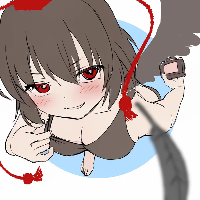 へへーみてみたいですかぁ? #7月23日は射命丸文の日 ということで水着射命丸