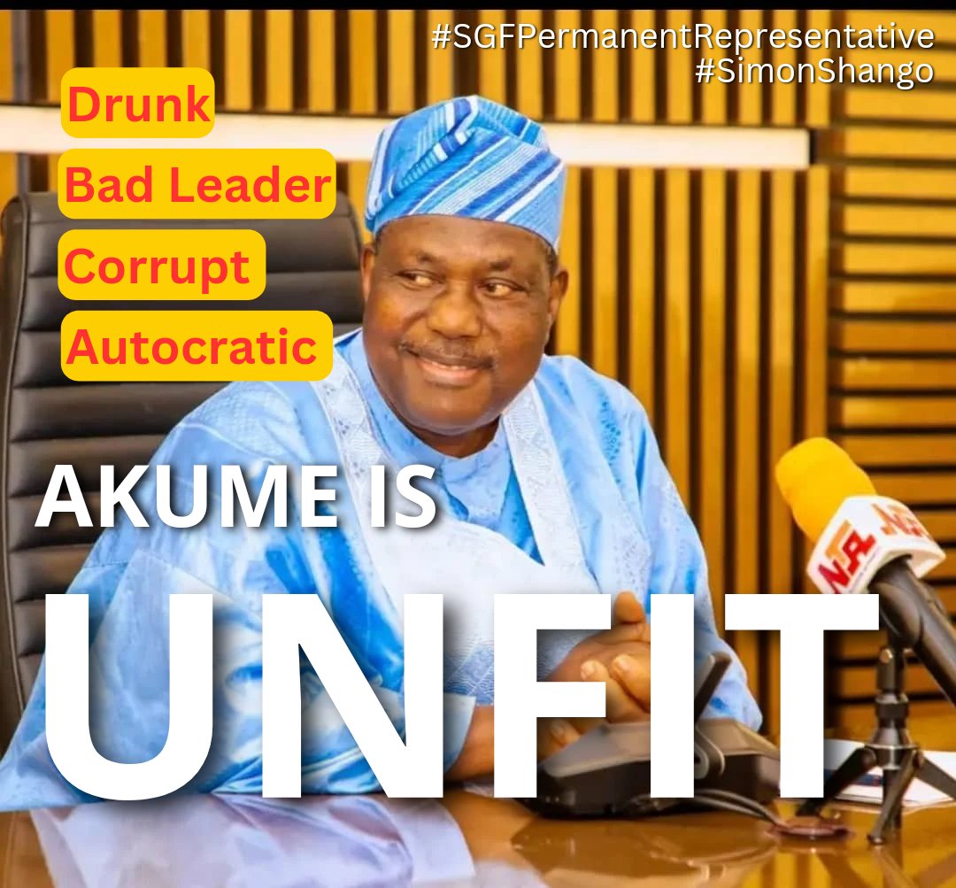 BossySniga's tweet photo. Benue Concerned Friends Initiative (BENCOFI), a coalition of social cultural groups in Benue State, has called for President Bola Ahmed Tinubu, to sack the Secretary to the Government of the Federation (SGF), Sen. George Akume. https://t.co/XMUzTosEcx
