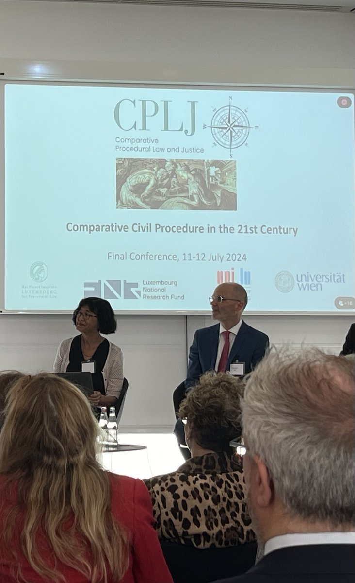 MPourostad's tweet photo. 1- From 10 to 14 July 2024, I attended the Final #Conference for the “Comparative Procedural Law & Justice” (#CPLJ) Project in #Luxembourg 🇱🇺organized by the University of Luxembourg and supported by the Luxembourg National Research Fund (FNR). https://t.co/38ZdOxulVO https://t.co/ZqMJQrgad7