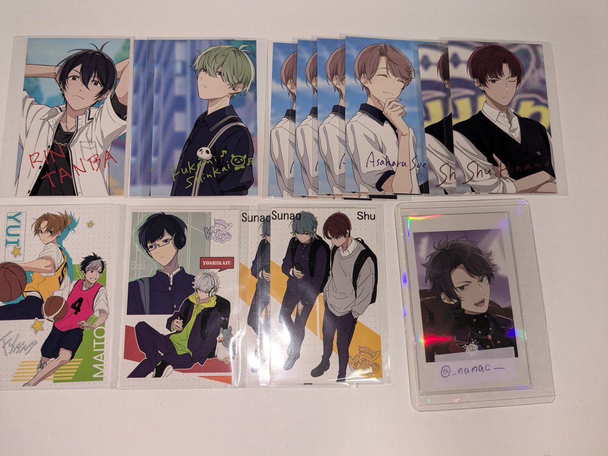 _nanac__'s tweet photo. アオペラ 交換 譲渡 ファッショナブルカード

【譲】燐、ふかみ、朝晴4、秀2
R 由比舞斗、粋良和、侃秀

【求】R燐ルカ(コンプ用)
永臣、永臣が映っているもの
定価(郵送は＋送料)

R燐ルカ優先で求めてます(当方N2⇆R1交換可)
カフェ日程手渡しor郵送
検索からでもお気軽にお声掛けください https://t.co/FX3ZXPdEdc