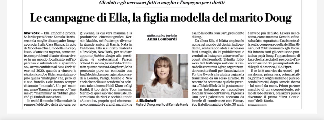 lucatelese's tweet image. Che cosa bella la figlia di Kamala HARRIS, modella, ebrea, che raccoglie fondi per i palestinesi. Così finisce questa buffonata dell’accusa di antisemitismo a chi critica Israele per la guerra. #kamala