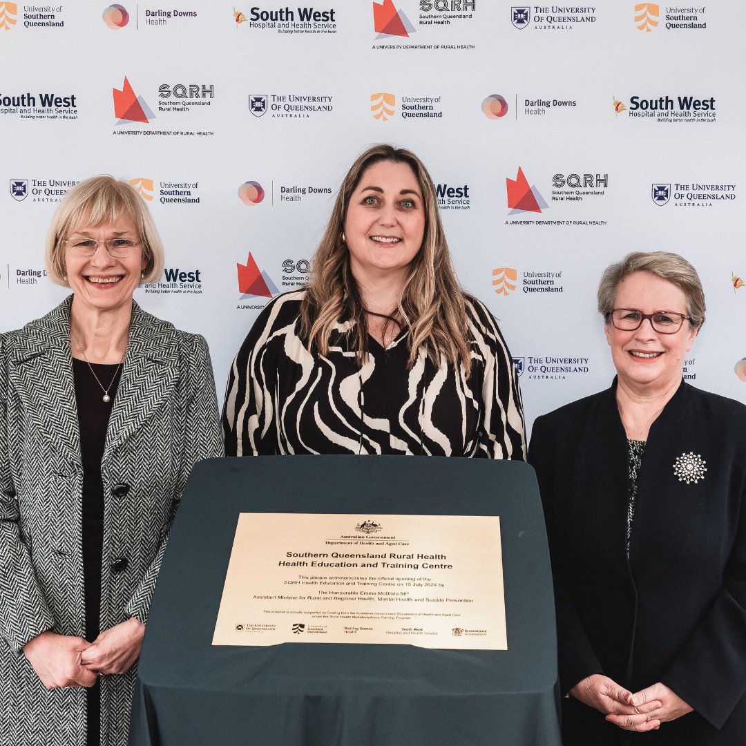 unisqaus's tweet photo. Investing in rural health education and training... 🩺

We recently attended the official opening of the @SQRuralhealth Health Education and Training Centre in Chinchilla.

@UniSQVC 💛