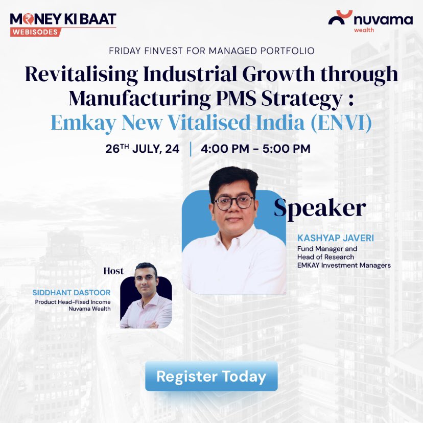 Nuvama_Wealth's tweet image. This week, join our #webisodes on Outperforming with SP, Revitalising Growth through Emkay PMS, and the Union Budget 2025 Impact. Enhance your investment strategies!
 
Register now, by clicking the link below: 
tinyurl.com/c9s8r5zd
#moneykibaat #webisodes