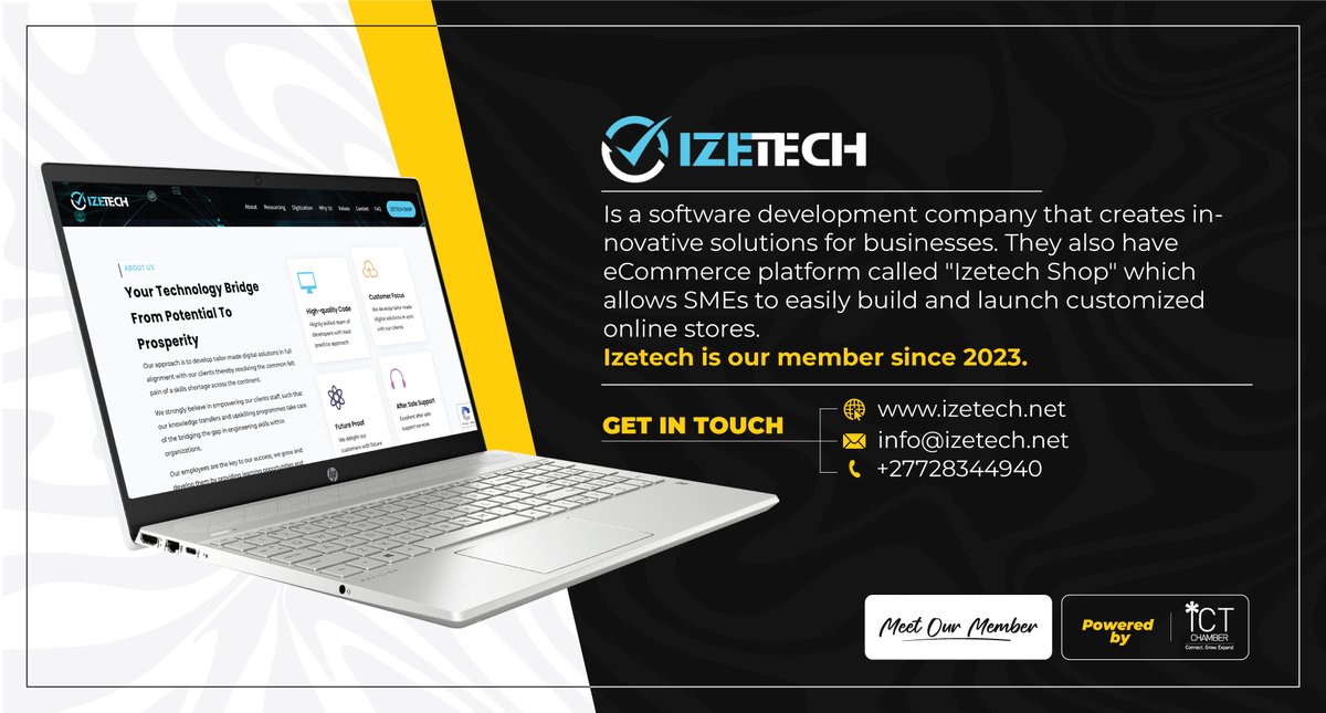Rwanda ICT Chamber (@rwictchamber) on Twitter photo Transforming Rwanda's economy and culture through ICT requires our collective efforts to ensure inclusive access to technology. Meet our members <a href="/RICTAInfo/">RICTA Rwanda</a> <a href="/evolve_limited/">Evolve</a> and <a href="/Izetechnet/">Izetech</a>|<a href="/izetechshop/">Izetech Shop</a>, and benefit from their services.
Together, we #connect #grow and #expand. Transforming Rwanda's economy and culture through ICT requires our collective efforts to ensure inclusive access to technology. Meet our members <a href="/RICTAInfo/">RICTA Rwanda</a> <a href="/evolve_limited/">Evolve</a> and <a href="/Izetechnet/">Izetech</a>|<a href="/izetechshop/">Izetech Shop</a>, and benefit from their services.
Together, we #connect #grow and #expand.