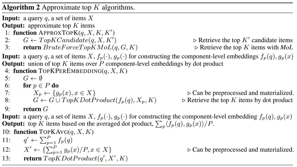 _reachsumit's tweet photo. Efficient Retrieval with Learned Similarities

Introduces Mixture-of-Logits (MoL) as a universal approximator for learned similarity functions in retrieval tasks, proposing efficient techniques for approximate top-K retrieval.

📝https://t.co/QN8UicT8NG https://t.co/IqfwZYRNzU