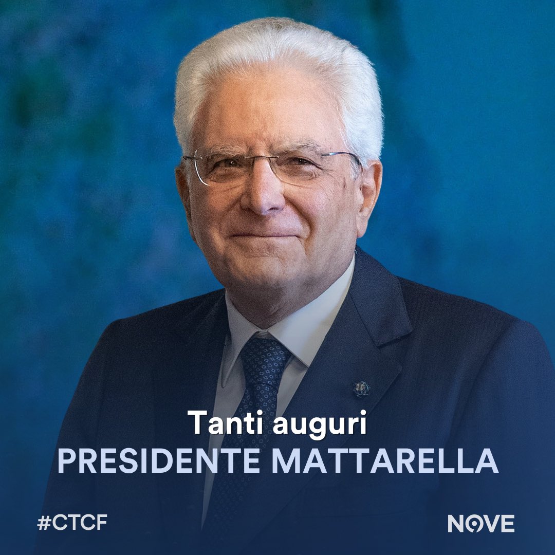 Tanti auguri da tutti noi al Presidente della Repubblica, Sergio Mattarella, che oggi #23luglio compie 83 anni 👏🏼