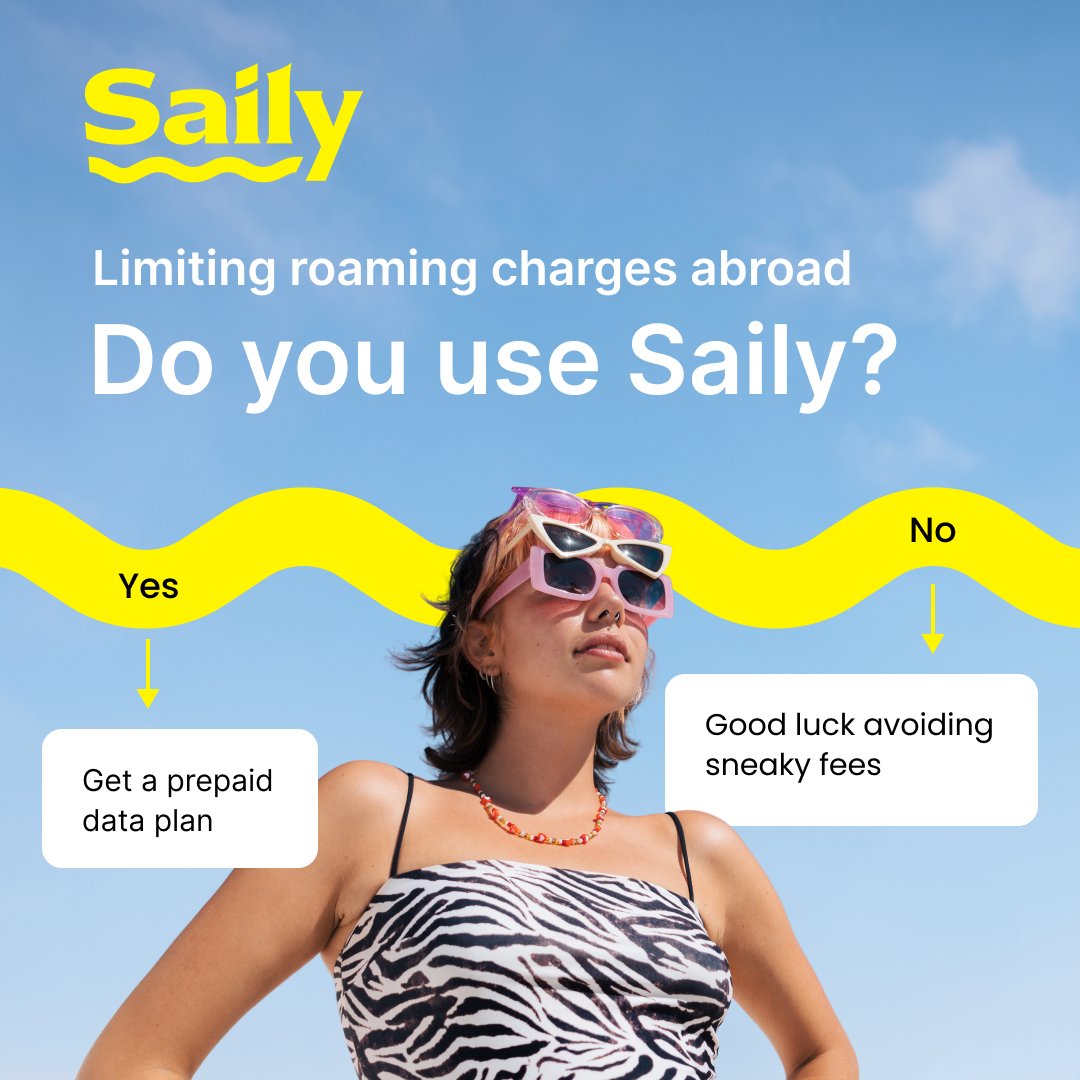 Avoid unexpected charges from your phone plan provider. Get a prepaid #Saily eSIM data plan in your desired country and browse like a local. 🌎