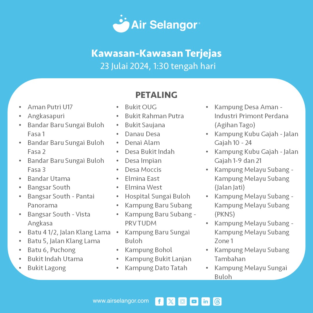 Air Selangor tweet media