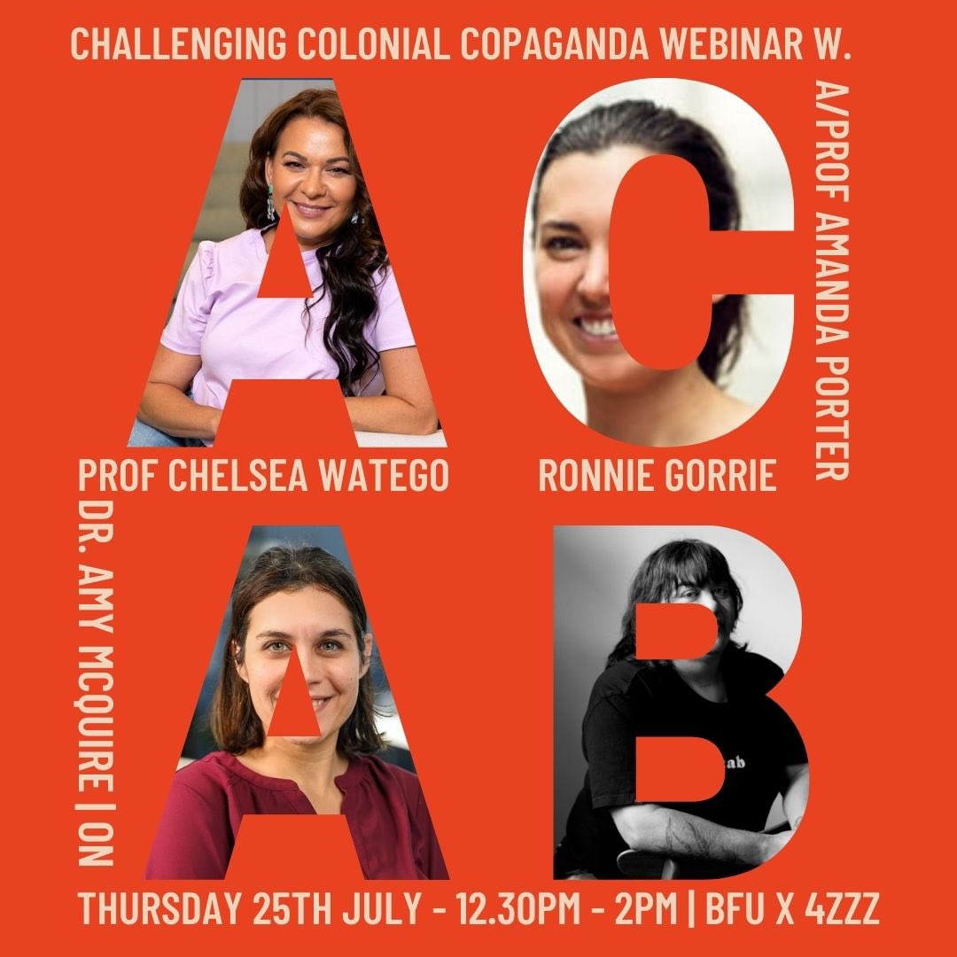 QUT Carumba Institute (@carumbaqut) on Twitter photo Don’t miss this webinar hosted by <a href="/BrisFreeUni/">Brisbane Free Uni</a> + <a href="/RadioReversal/">Radio Reversal 4zzz</a> #ChallengingColonialCopaganda feat <a href="/QUT/">QUT</a>’s Prof Chelsea Watego + Dr <a href="/amymcquire/">Amy McQuire</a> alongside Assoc Prof Amanda Porter and <a href="/RonnieGorrie/">Veronica Gorrie</a>
#TheresJusticeInBlackKnowing #BlackWitness #BlackAndBlue #AnotherDayInTheColony Don’t miss this webinar hosted by <a href="/BrisFreeUni/">Brisbane Free Uni</a> + <a href="/RadioReversal/">Radio Reversal 4zzz</a> #ChallengingColonialCopaganda feat <a href="/QUT/">QUT</a>’s Prof Chelsea Watego + Dr <a href="/amymcquire/">Amy McQuire</a> alongside Assoc Prof Amanda Porter and <a href="/RonnieGorrie/">Veronica Gorrie</a>
#TheresJusticeInBlackKnowing #BlackWitness #BlackAndBlue #AnotherDayInTheColony