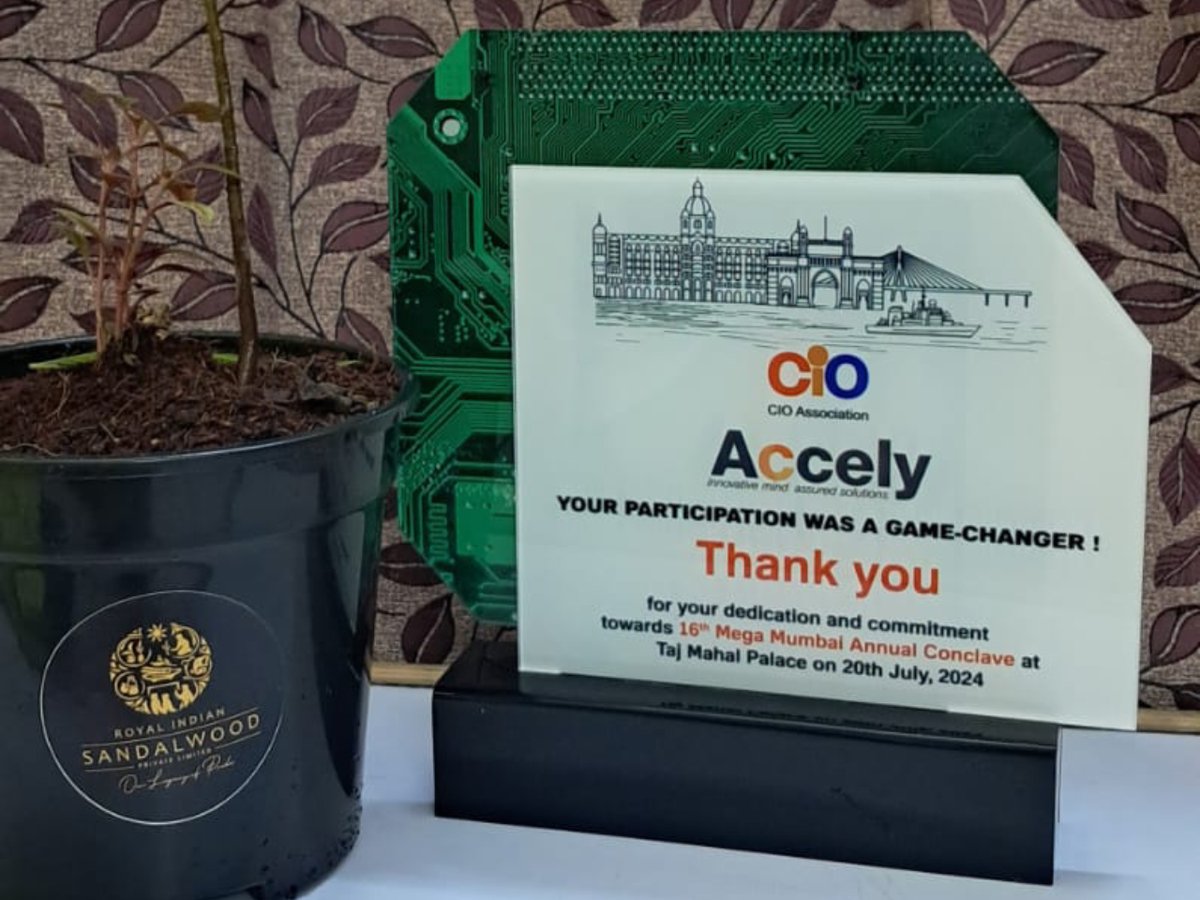 accelygroup's tweet image. Accely was honored to attend the 16th Mega Annual Conclave of the CIO Association Mumbai on July 20th.  We're grateful for the opportunity to collaborate with industry experts that will shape the future of technology.

#Accely #CIOAssocioation #MumbaiChapter #TechLeaders