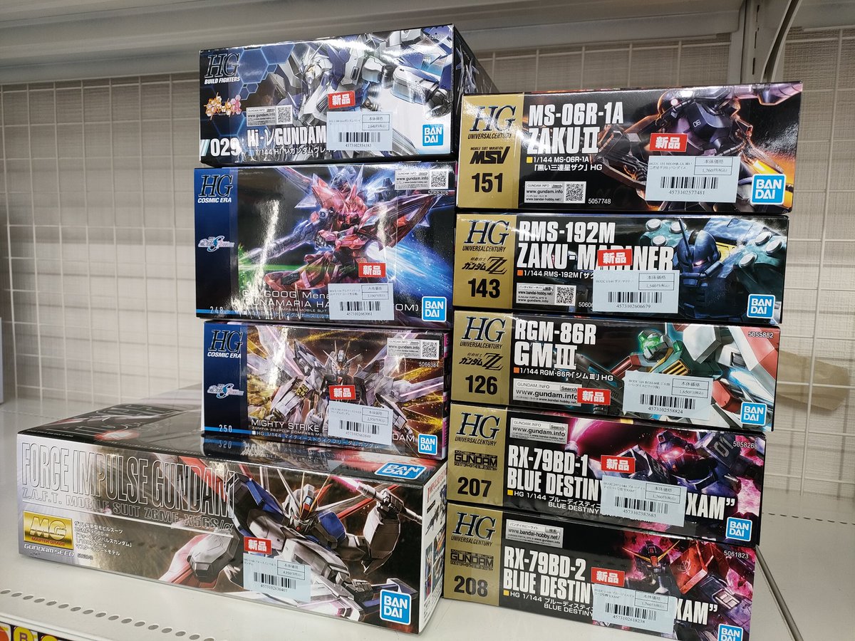 各種再販ガンプラ入荷いたしました。 UCもアナザーも名機が
